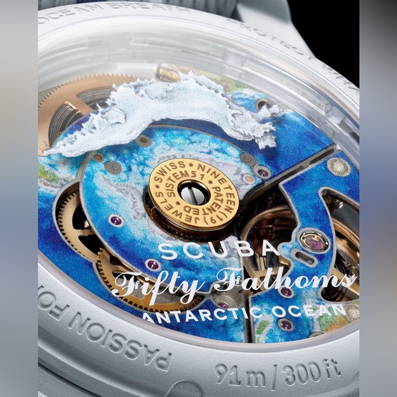 ANTARCTIC OCEAN SO35S100 SWATCH BLANCPAIN WHITE NEW - Picture 5 of 6